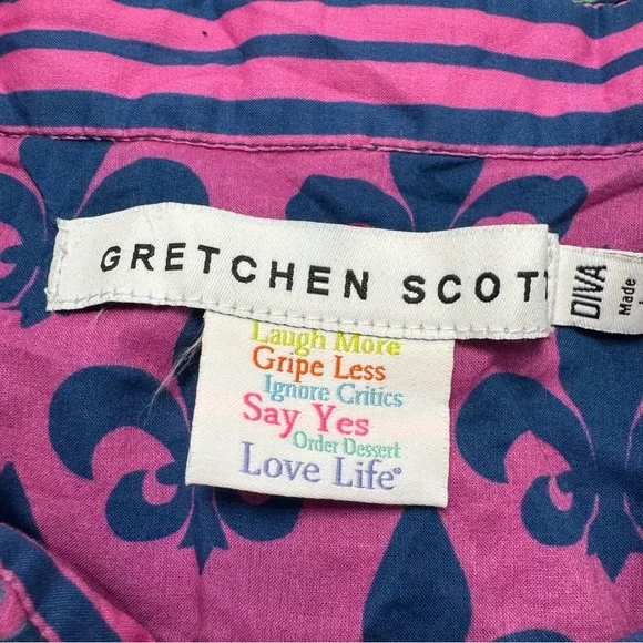 Gretchen Scott Designs Pink and Purple Buttoned Midi Sundress - Picture 8 of 9